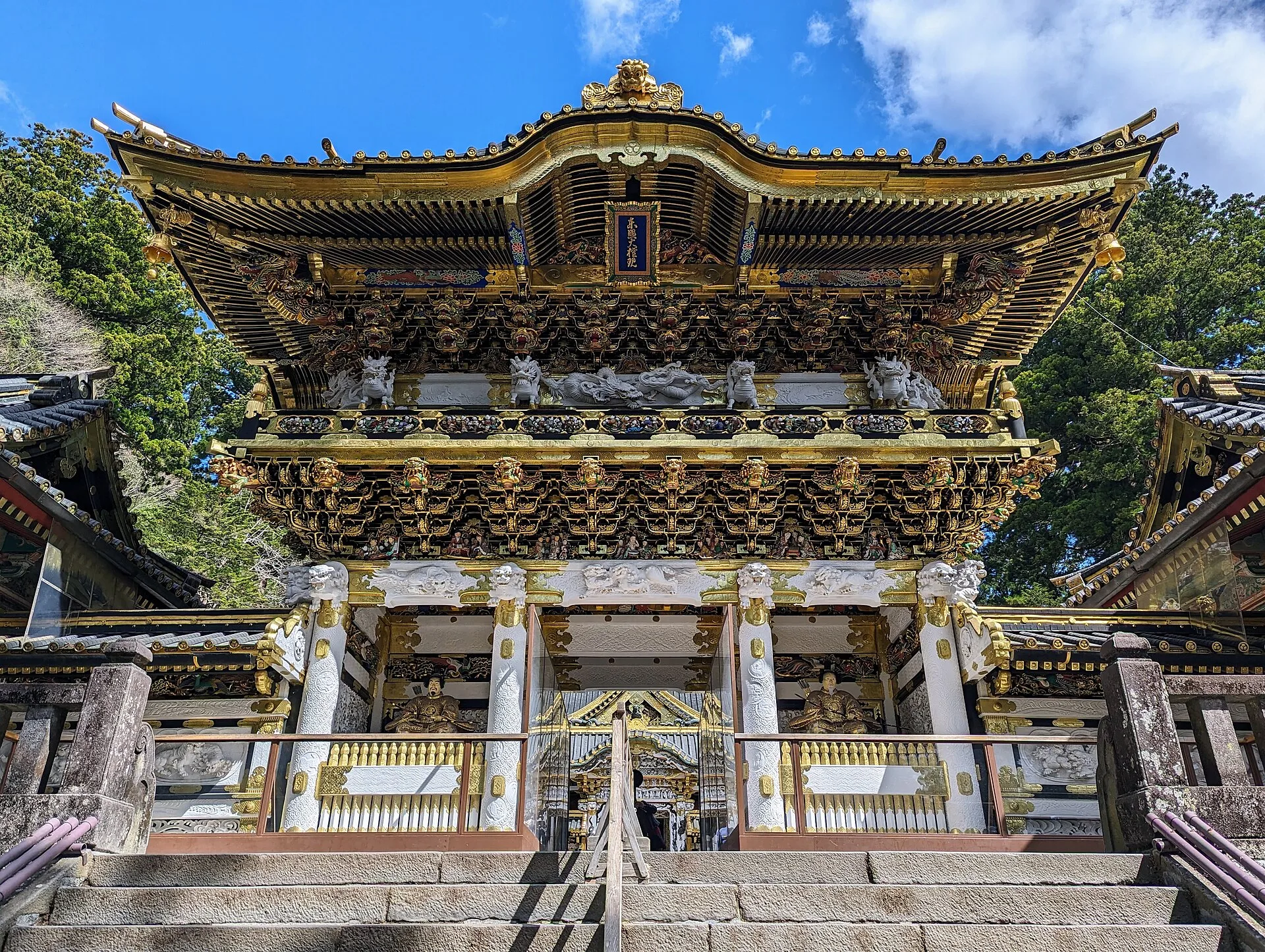 Yomeimon Gate at Nikko Toshogu with detailed carvings and paint
